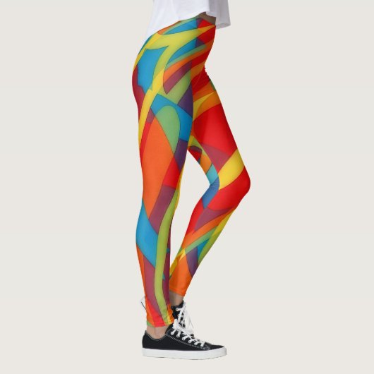 Kleurrijke Abstracte kunst Leggings Oefening (Rechts)