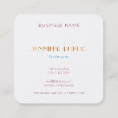 Kleurrijke Abstracte kunst Modern Elegant Monogram Vierkante Visitekaartje (Achterkant)