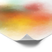 Kleurrijke Abstracte kunst Modern Trendy Red Yello Poster (Hoek)