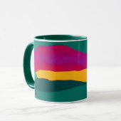 Kleurrijke Abstracte kunst Mok door Beth Stafford (Voorkant links)