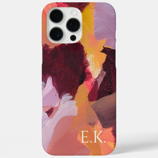 Kleurrijke Abstracte Kunst Monogram Aangepaste Naa Case-Mate iPhone Case (Achterkant)
