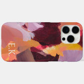 Kleurrijke Abstracte Kunst Monogram Aangepaste Naa Case-Mate iPhone Case (Achterkant (horizontaal))