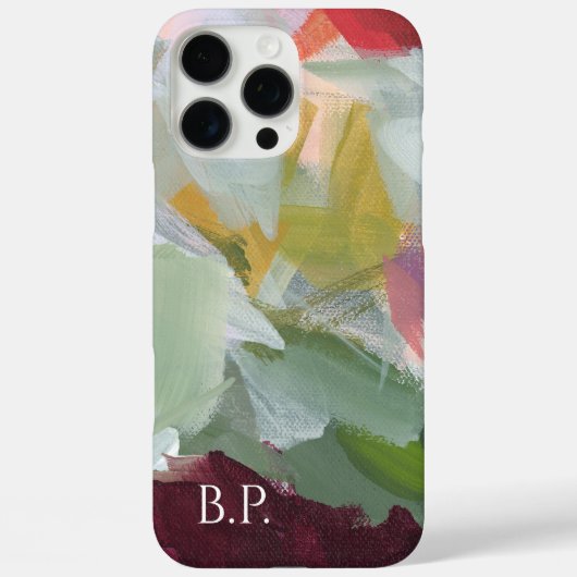 Kleurrijke Abstracte Kunst Monogram Aangepaste Naa Case-Mate iPhone Case (Achterkant)