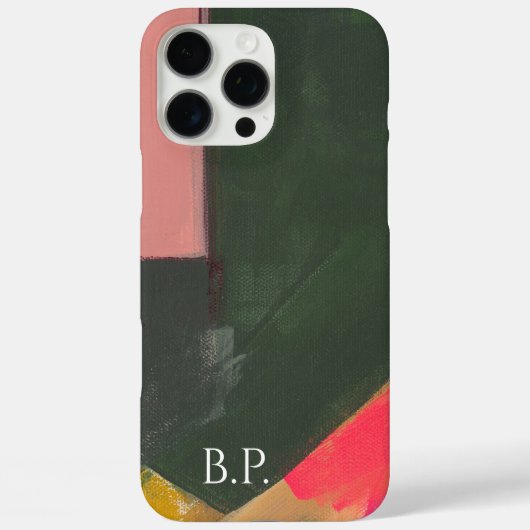 Kleurrijke Abstracte Kunst Monogram Aangepaste Naa Case-Mate iPhone Case (Achterkant)