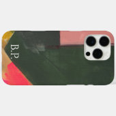 Kleurrijke Abstracte Kunst Monogram Aangepaste Naa Case-Mate iPhone Case (Achterkant (horizontaal))