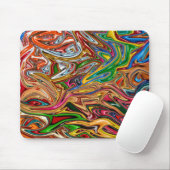 Kleurrijke abstracte kunst muismat (Met muis)