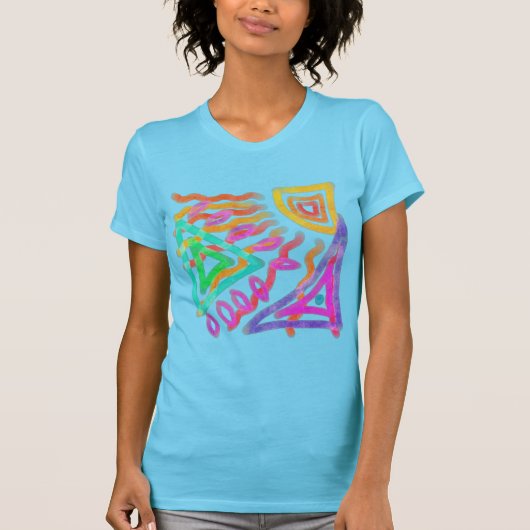 Kleurrijke Abstracte kunst om te Draag T-shirt (Voorkant)