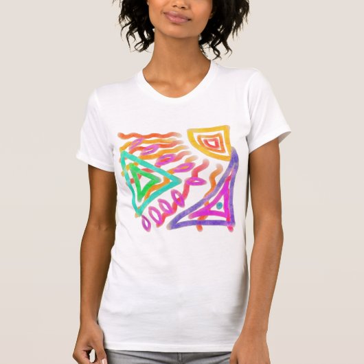 Kleurrijke Abstracte kunst om te Draag T-shirt (Voorkant)
