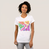 Kleurrijke Abstracte kunst om te Draag T-shirt (Voorkant volledig)