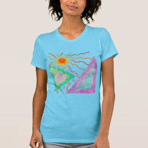 Kleurrijke Abstracte Kunst om te Dragen T-shirt