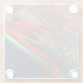 Kleurrijke abstracte kunst onderzetter (Achterkant)