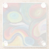 Kleurrijke abstracte kunst onderzetter (Achterkant)