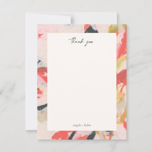 Kleurrijke Abstracte kunst Persoonlijk Dank u Kaart (Voorkant)