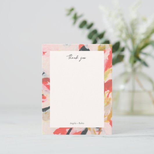 Kleurrijke Abstracte kunst Persoonlijk Dank u Kaart (Staand voorkant)
