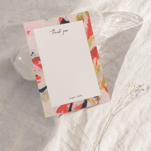 Kleurrijke Abstracte kunst Persoonlijk Dank u Kaart