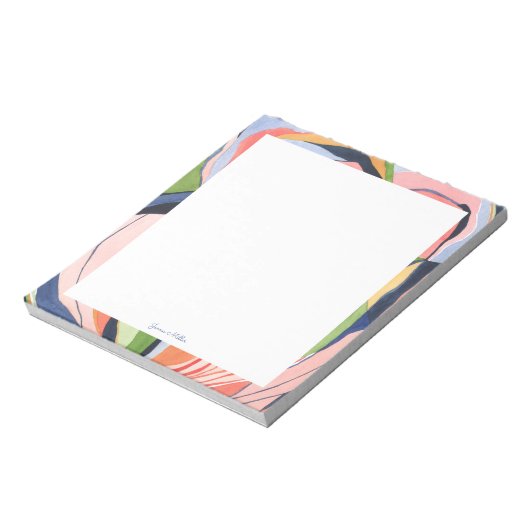 Kleurrijke Abstracte Kunst Persoonlijk Notitieblok (Linkerzijde)