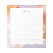 Kleurrijke Abstracte Kunst Persoonlijk Notitieblok (Voorkant)