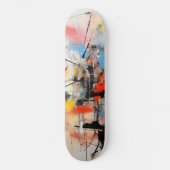 Kleurrijke Abstracte kunst Persoonlijk Skateboard (Voorkant)
