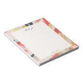 Kleurrijke Abstracte Kunst Persoonlijke Dankjewel Notitieblok (Schuin)