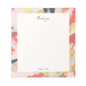 Kleurrijke Abstracte Kunst Persoonlijke Dankjewel Notitieblok (Voorkant)