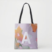 Kleurrijke Abstracte Kunst Persoonlijke Monogram C Tote Bag (Voorkant)
