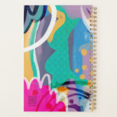 Kleurrijke Abstracte Kunst Persoonlijke Naam Planner (Achterkant)