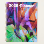 Kleurrijke Abstracte Kunst Planner (Voorkant)