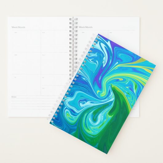 Kleurrijke abstracte kunst planner (Display)