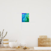 Kleurrijke abstracte kunst poster (Keuken)