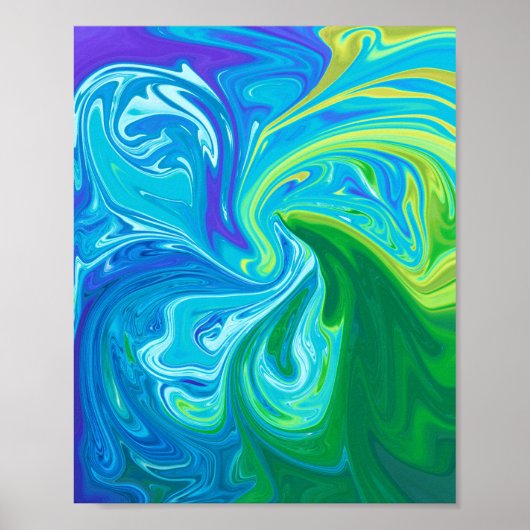 Kleurrijke abstracte kunst poster (Voorkant)