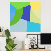 kleurrijke abstracte kunst poster (Thuiskantoor)