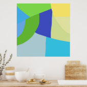 kleurrijke abstracte kunst poster (Keuken)