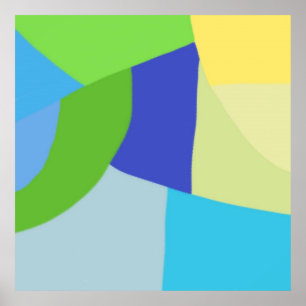 kleurrijke abstracte kunst poster