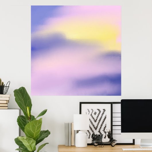 kleurrijke abstracte kunst poster (Thuiskantoor)