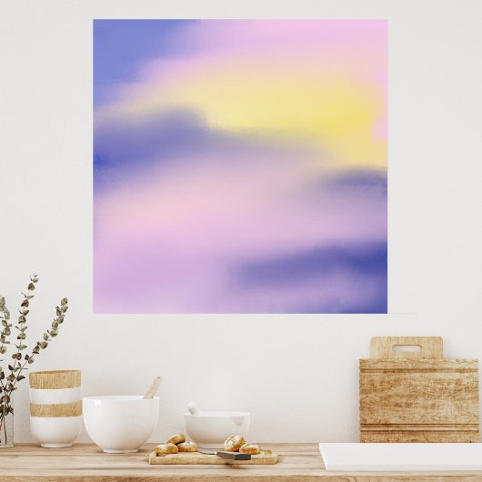 kleurrijke abstracte kunst poster (Keuken)