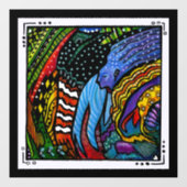 Kleurrijke Abstracte Kunst Raamfolie Raamsticker (Vel)