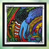 Kleurrijke Abstracte Kunst Raamfolie Raamsticker (Vel 3)