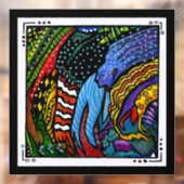 Kleurrijke Abstracte Kunst Raamfolie Raamsticker (Vel 2)