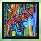 Kleurrijke Abstracte kunst Raamsticker (Vel 3)