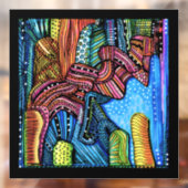 Kleurrijke Abstracte kunst Raamsticker (Vel 2)