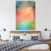Kleurrijke Abstracte kunst Rood Blauw Groen Geel M Canvas Afdruk (Insitu (Slaapkamer))