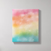 Kleurrijke Abstracte kunst roze blauw Paars modern Canvas Afdruk (Voorkant)