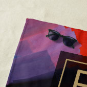 Kleurrijke Abstracte kunst schilderen en typografi Strandlaken (In situ)