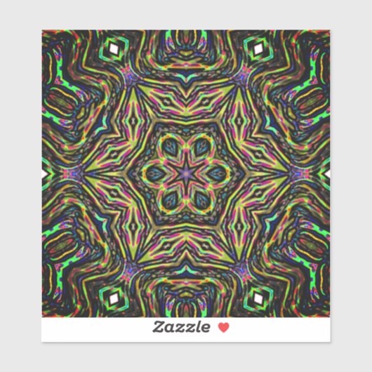 Kleurrijke abstracte kunst sticker (Vel)