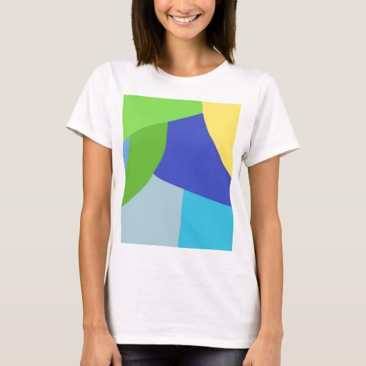 Kleurrijke abstracte kunst t-shirt (Voorkant)