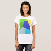 Kleurrijke abstracte kunst t-shirt (Voorkant volledig)