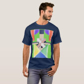 KLEURRIJKE ABSTRACTE KUNST T-SHIRT (Voorkant volledig)