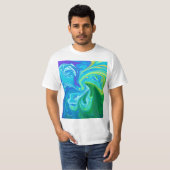 Kleurrijke abstracte kunst t-shirt (Voorkant volledig)