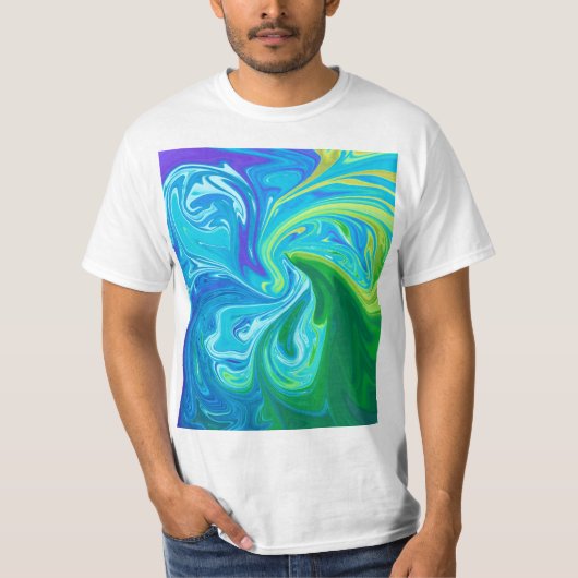 Kleurrijke abstracte kunst t-shirt (Voorkant)