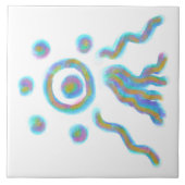 Kleurrijke Abstracte kunst Tegeltje (Voorkant)